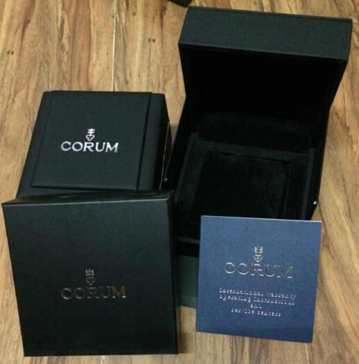 Copy Corum Watch Box / Black Leather Corum Box for Sale